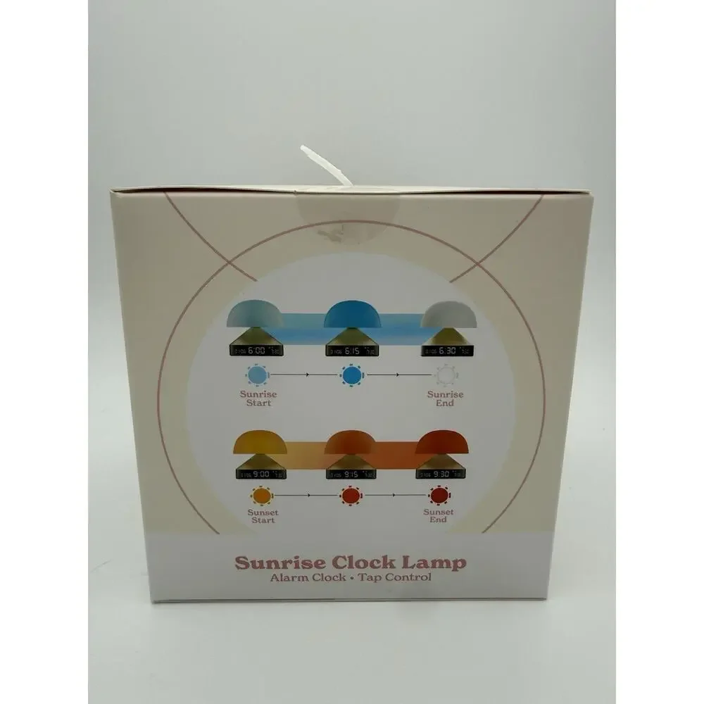 Vivitar Sunrise Clock Lamp Digital Alarm Clock Tap Control Sunset Mode USB-C